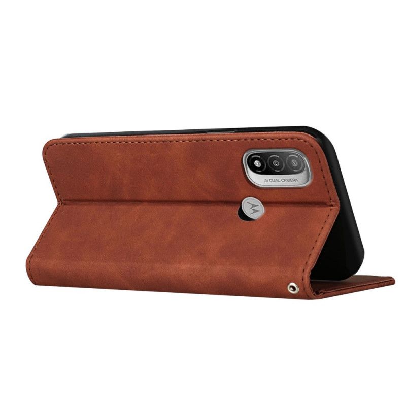 Folio-hoesje Moto E20 / E30 / E40 Style Leder S-design Bescherming Hoesje