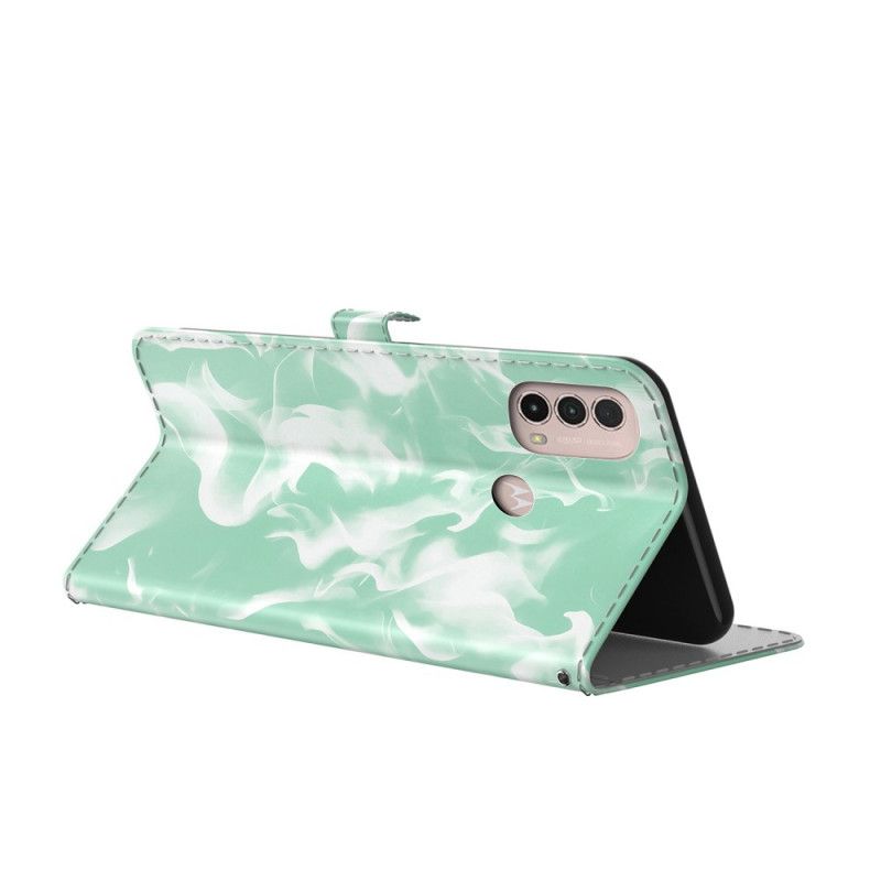 Folio-hoesje Moto E20 / E30 / E40 Telefoonhoesje Abstract Patroon