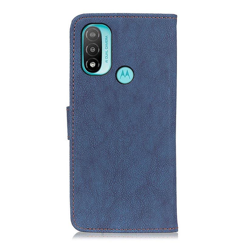 Folio-hoesje Moto E20 / E30 / E40 Telefoonhoesje Khazneh Retro Splitleer