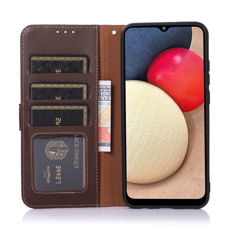 Folio-hoesje Moto E20 / E30 / E40 Telefoonhoesje Lychee-stijl Rfid Khazneh