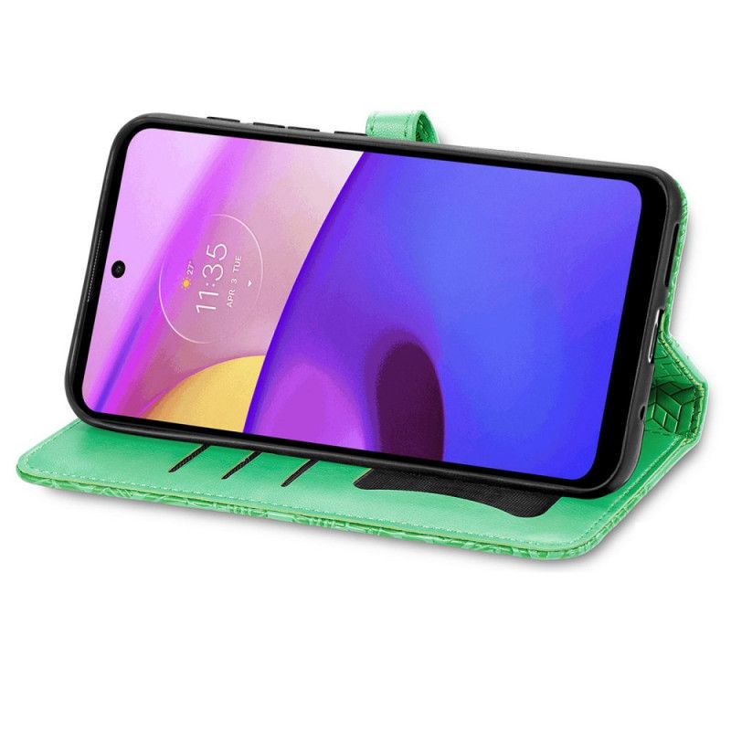 Folio-hoesje Moto E20 / E30 / E40 Telefoonhoesje Stammenbladeren