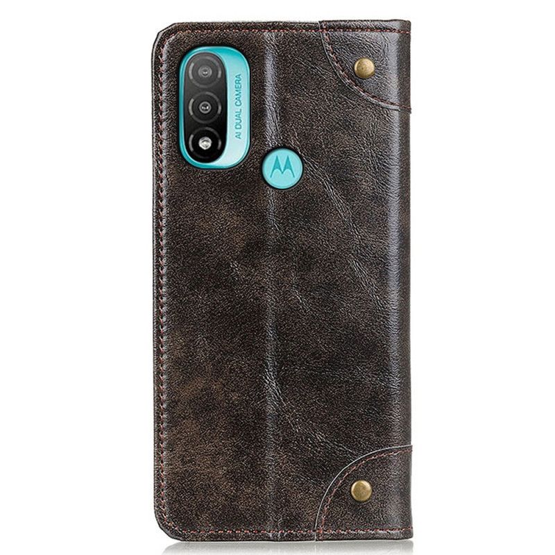 Folio-hoesje Moto E20 / E30 / E40 Vintage Oud Bescherming Hoesje