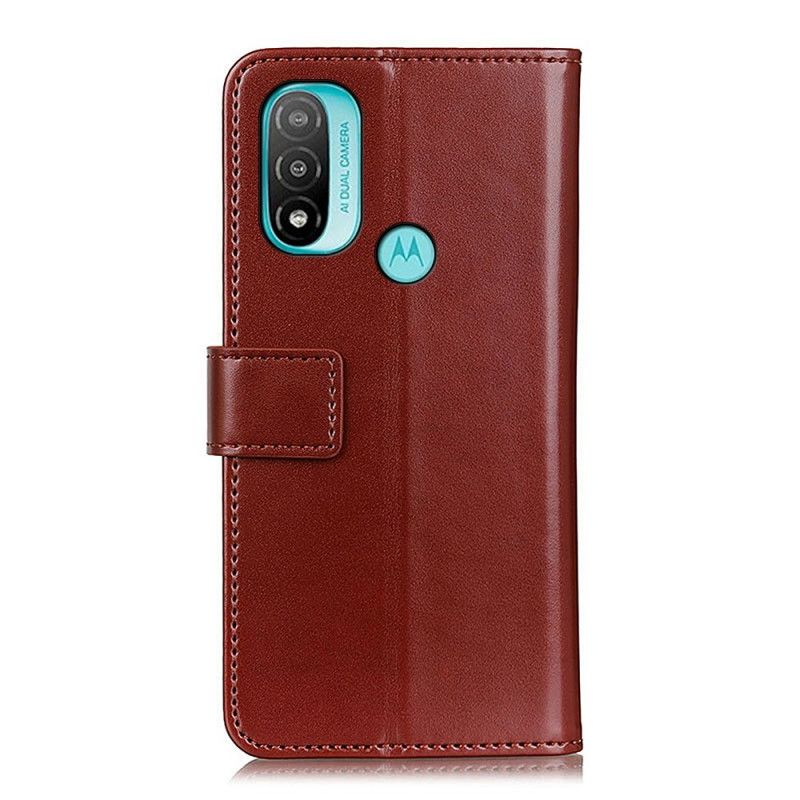 Leren Hoesje Moto E20 / E30 / E40 Driekleurig Leereffect Bescherming Hoesje