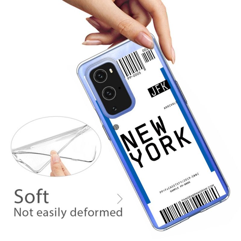 Case Hoesje OnePlus 9 Pro Donkerblauw Zwart Telefoonhoesje Instapkaart Naar New York