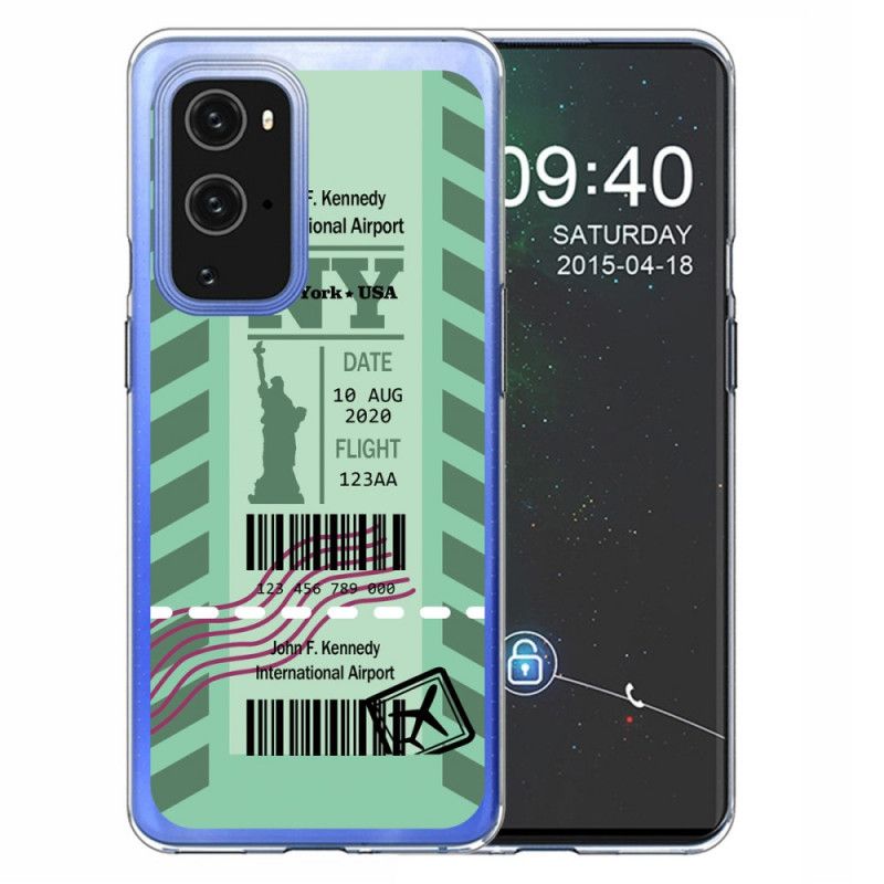 Case Hoesje OnePlus 9 Pro Donkerblauw Zwart Telefoonhoesje Instapkaart Naar New York