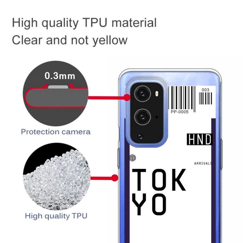 Case Hoesje OnePlus 9 Pro Donkerblauw Zwart Telefoonhoesje Instapkaart Tokyo