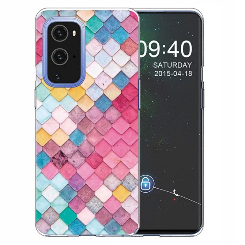 Case Hoesje OnePlus 9 Pro Donkerrood Roze Telefoonhoesje Schilderij