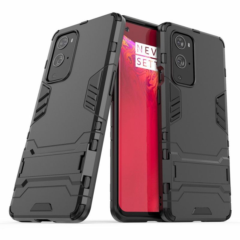 Case Hoesje OnePlus 9 Pro Rood Zwart Telefoonhoesje Ultrabestendig Met Ondersteuning