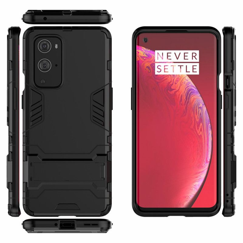 Case Hoesje OnePlus 9 Pro Rood Zwart Telefoonhoesje Ultrabestendig Met Ondersteuning