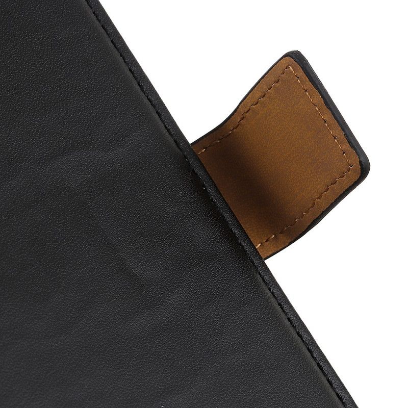 Cover Folio-hoesje OnePlus 9 Pro Donkerblauw Zwart Telefoonhoesje Gespleten Nappaleer