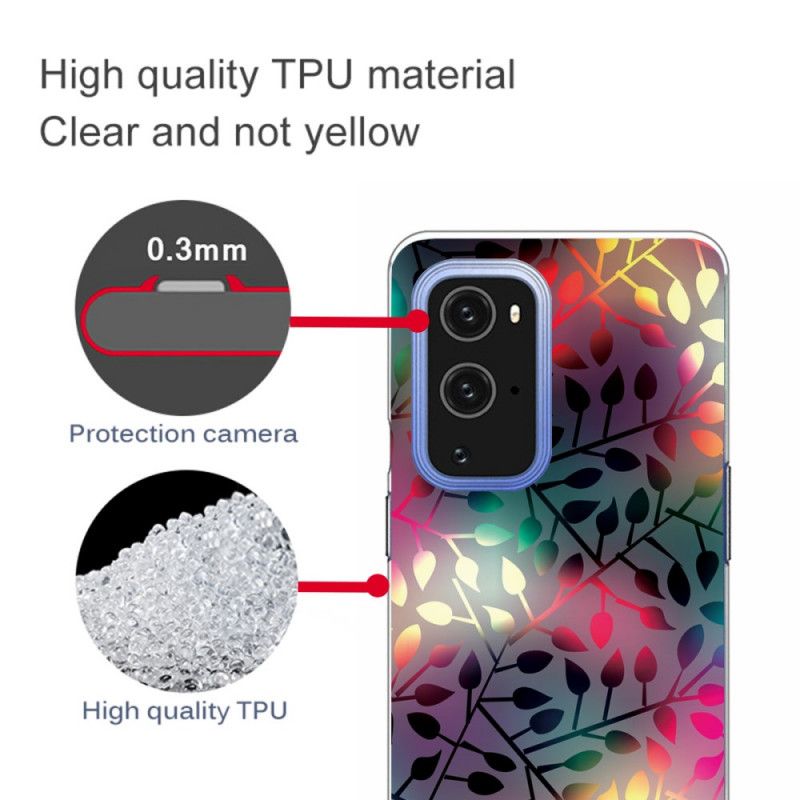 Cover Hoesje OnePlus 9 Pro Groen Rood Telefoonhoesje Vellen