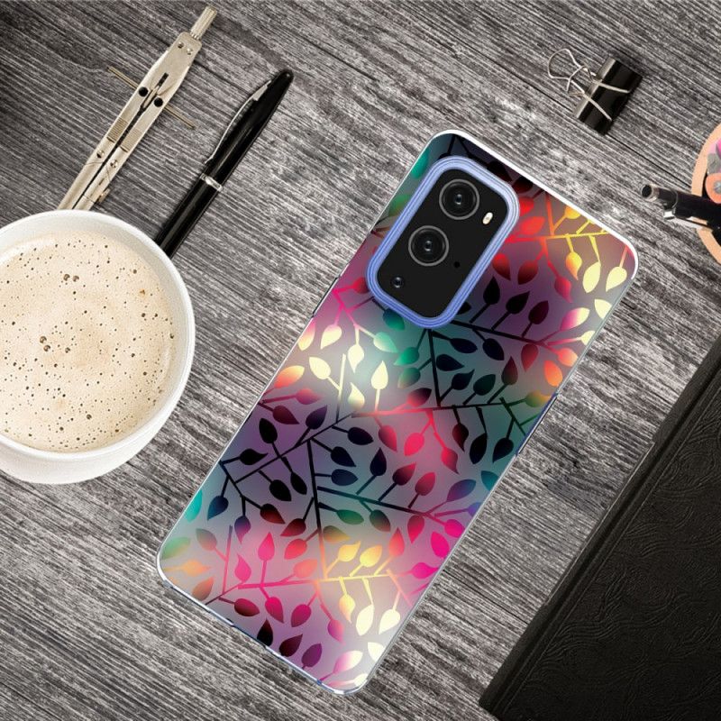 Cover Hoesje OnePlus 9 Pro Groen Rood Telefoonhoesje Vellen