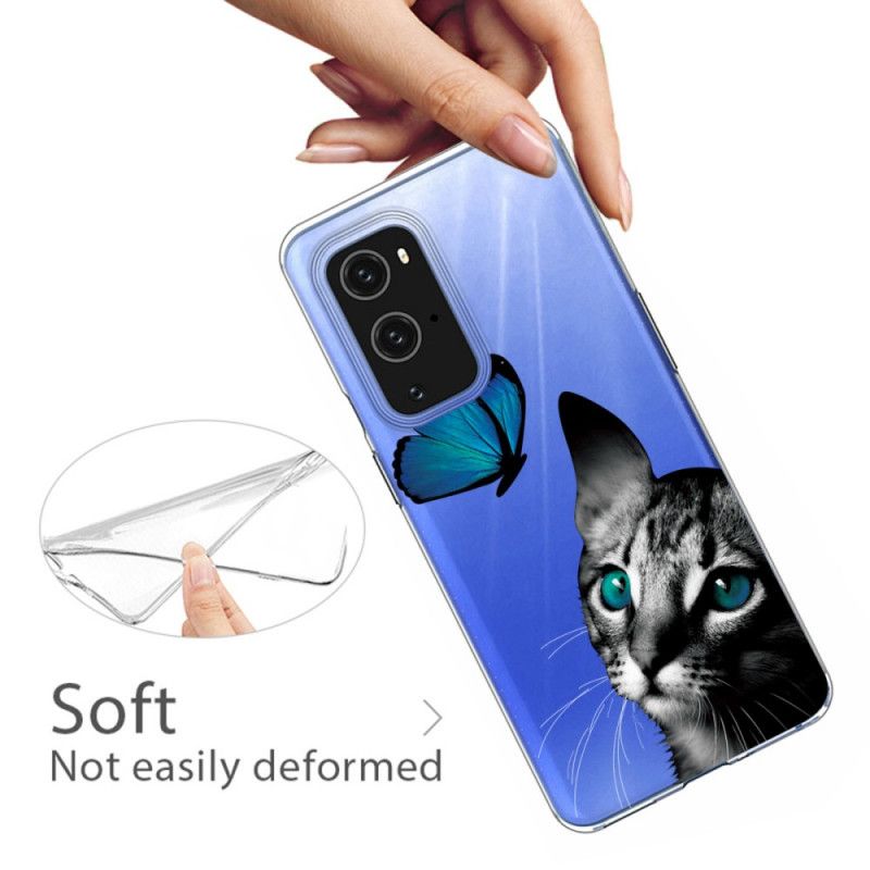 Cover Hoesje OnePlus 9 Pro Telefoonhoesje Kat En Vlinder