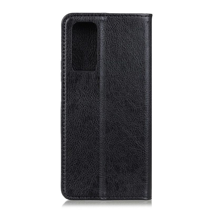 Folio-hoesje OnePlus 9 Pro Rood Zwart Lychee Splitleer