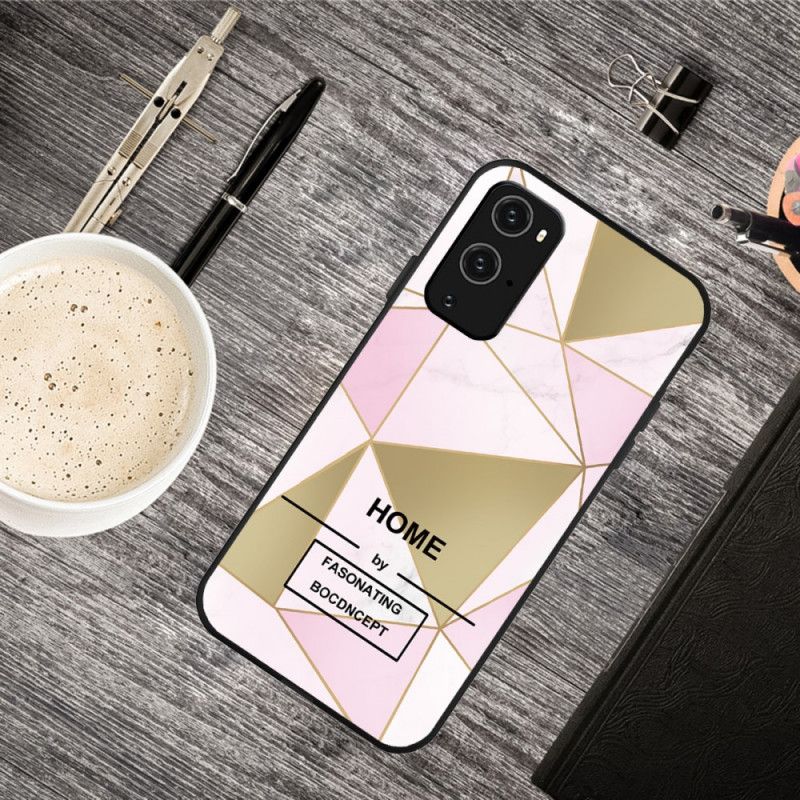 Hoesje OnePlus 9 Pro Roze Wit Gestileerd Marmer