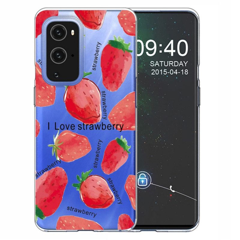 Hoesje OnePlus 9 Pro Telefoonhoesje Aardbei / Ik Hou Van Aardbei