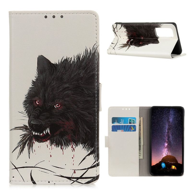 Leren Hoesje voor OnePlus 9 Pro Hongerige Wolf