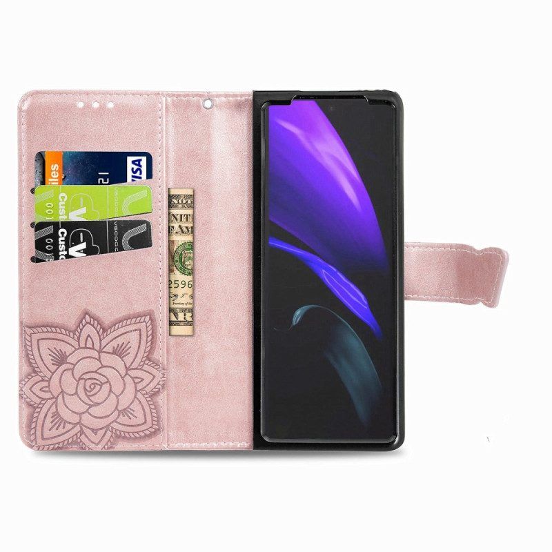 Flip Case voor Samsung Galaxy Z Fold 4 Gigantische Vlinder