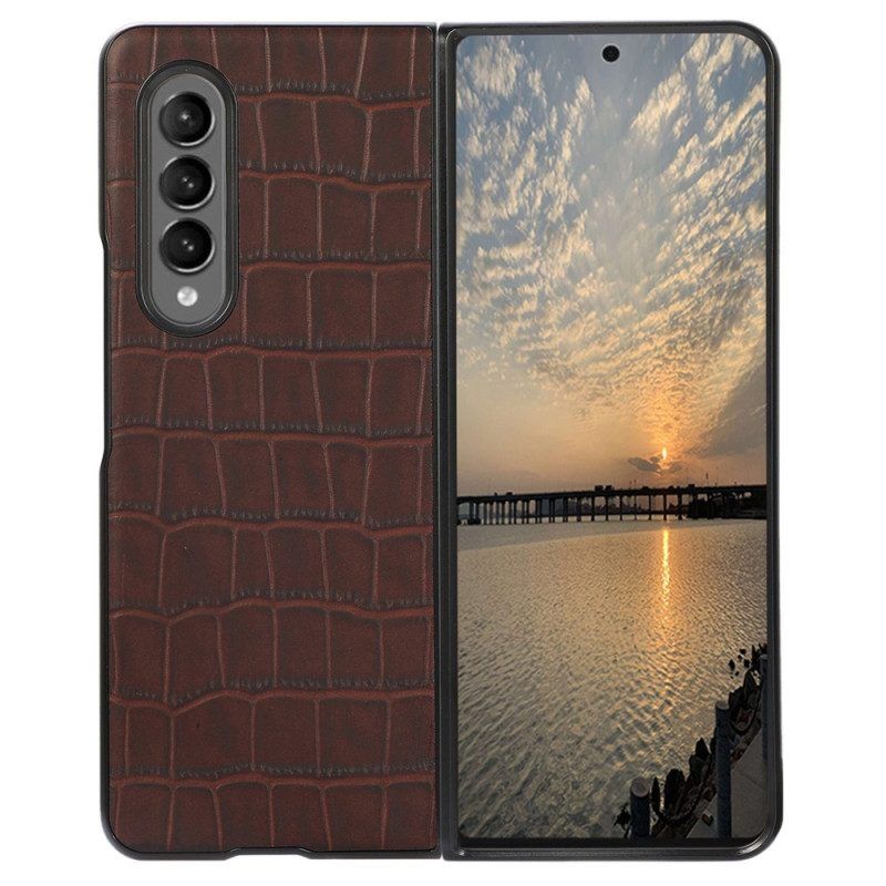 Hoesje voor Samsung Galaxy Z Fold 4 Echt Krokodillenleer