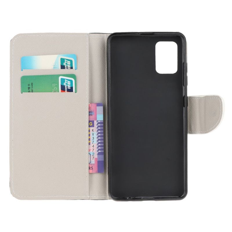 Flip Case Leren Samsung Galaxy A41 Retro Eiffeltoren