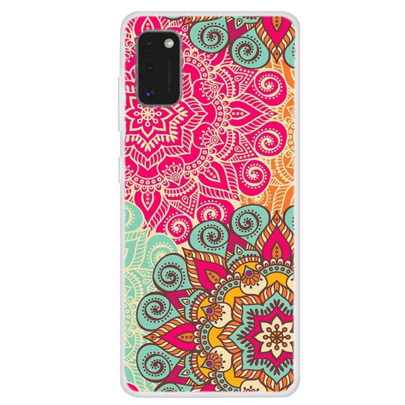 Hoesje Samsung Galaxy A41 Donkerblauw Magenta Mandala-Trend