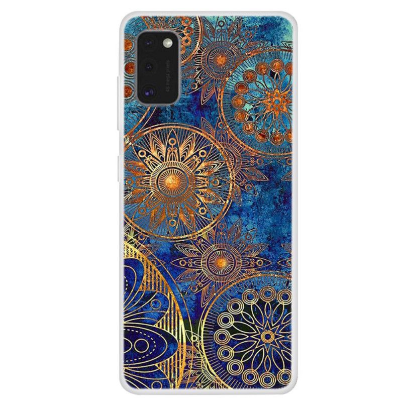 Hoesje Samsung Galaxy A41 Donkerblauw Magenta Mandala-Trend