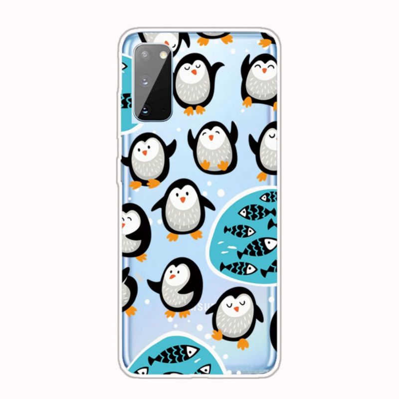 Hoesje Samsung Galaxy A41 Pinguïns En Vissen