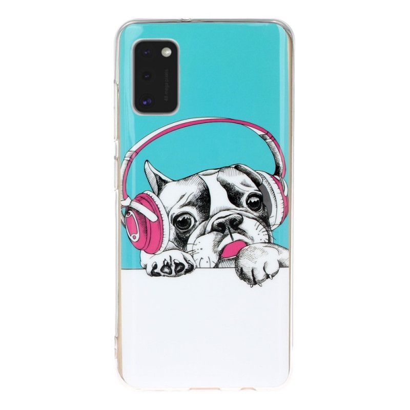 Hoesje Samsung Galaxy A41 Telefoonhoesje Fluorescerende Hond