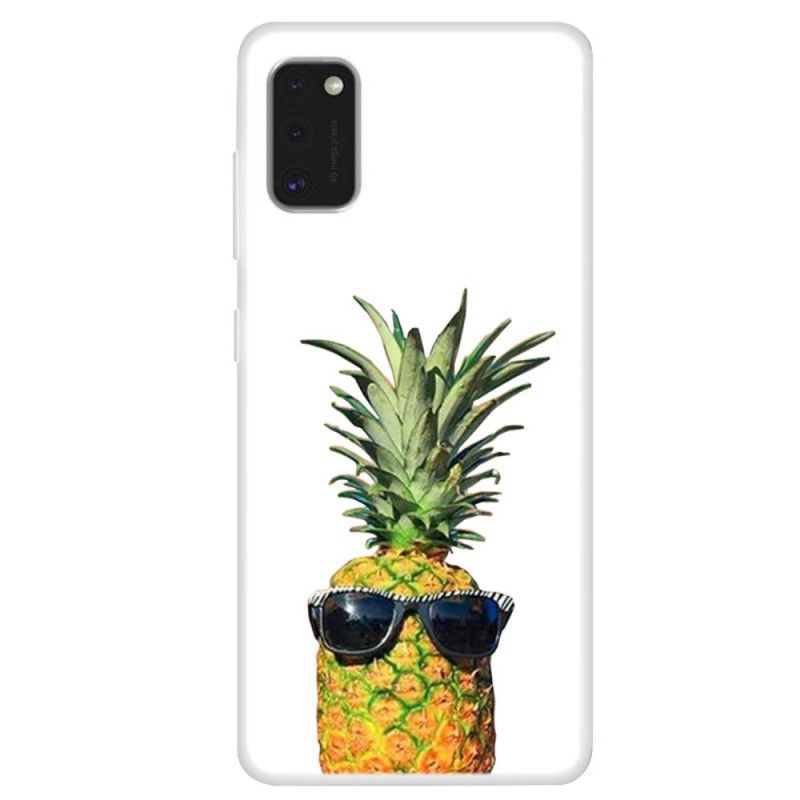 Hoesje Samsung Galaxy A41 Transparante Ananas Met Glazen