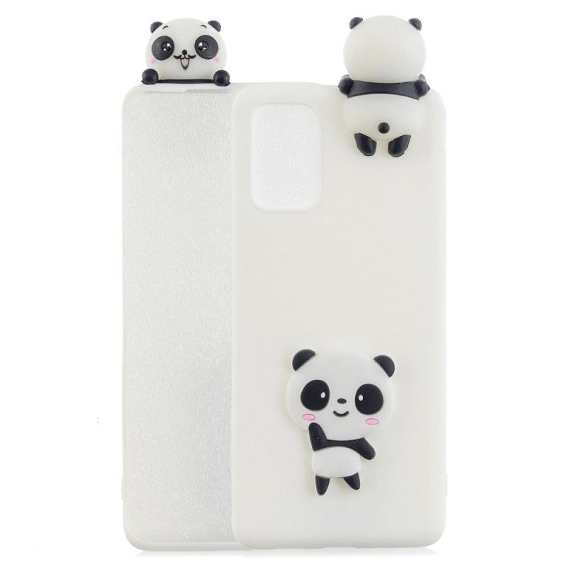 Hoesje Samsung Galaxy A41 Wit Zwart De 3D Panda