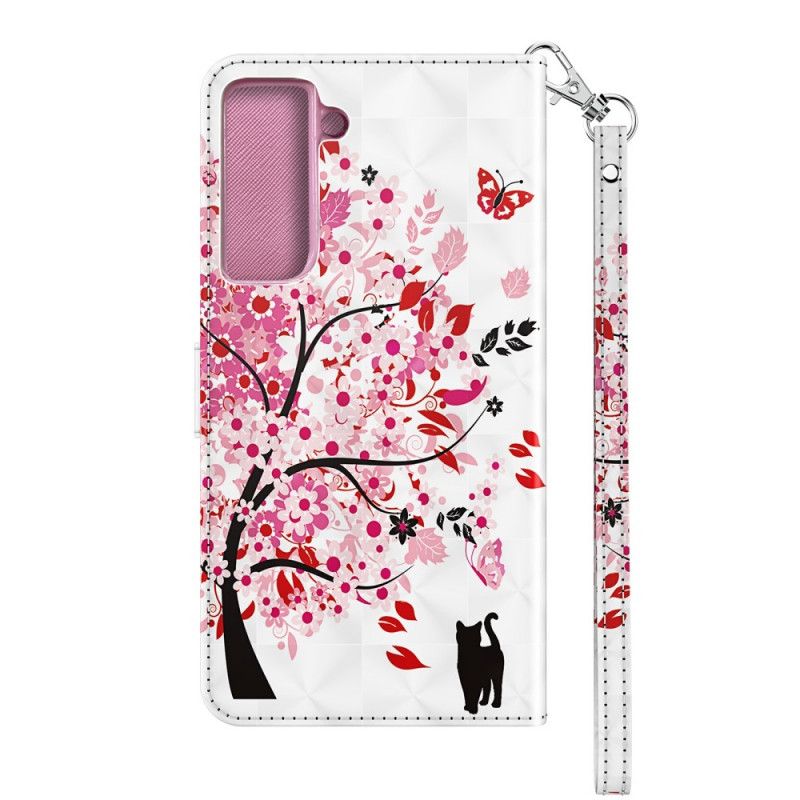 Bescherming Hoesje Samsung Galaxy S21 5G Telefoonhoesje Roze Boom