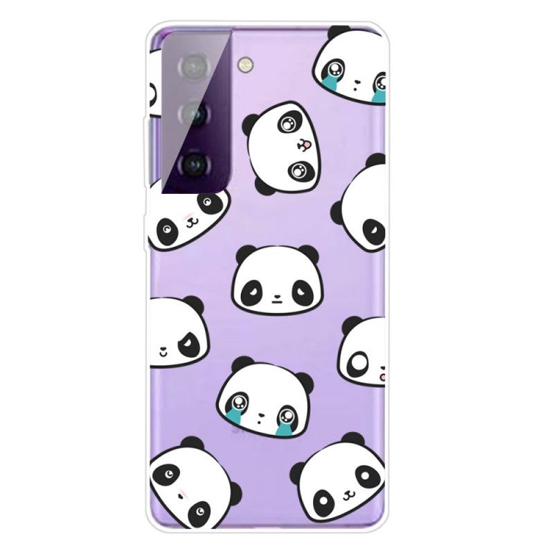 Case Hoesje Samsung Galaxy S21 5G Telefoonhoesje Sentimentele Panda'S