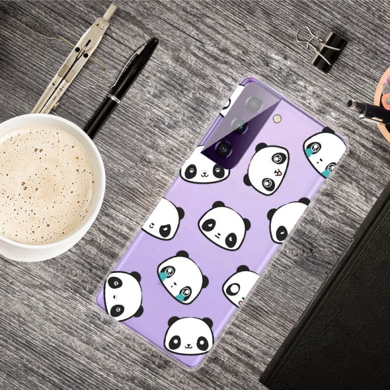 Case Hoesje Samsung Galaxy S21 5G Telefoonhoesje Sentimentele Panda'S