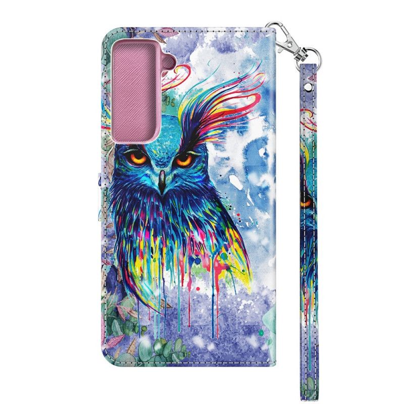 Cover Folio-hoesje Samsung Galaxy S21 5G Telefoonhoesje Aquarel Vogel