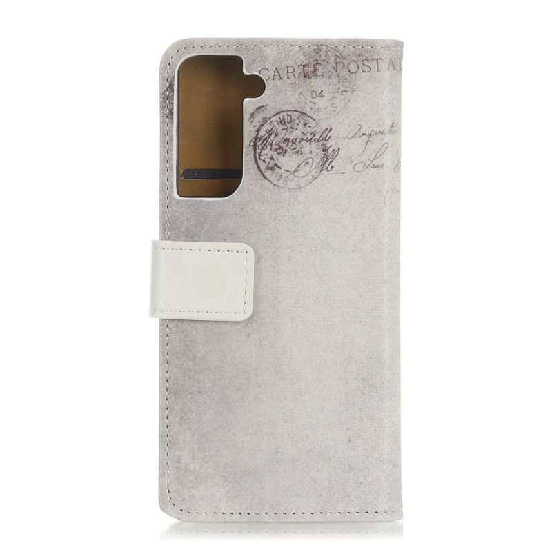 Cover Folio-hoesje Samsung Galaxy S21 5G Telefoonhoesje Reizende Kat