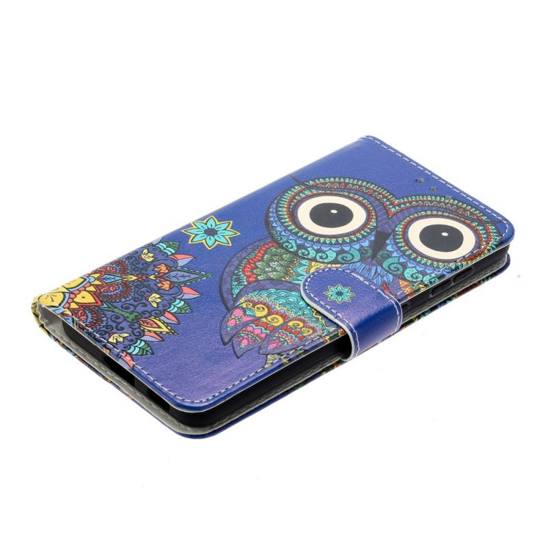 Cover Folio-hoesje Samsung Galaxy S21 5G Telefoonhoesje Uil In Mandala