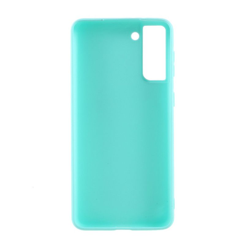 Cover Hoesje Samsung Galaxy S21 5G Rood Zwart Telefoonhoesje Mat Siliconen