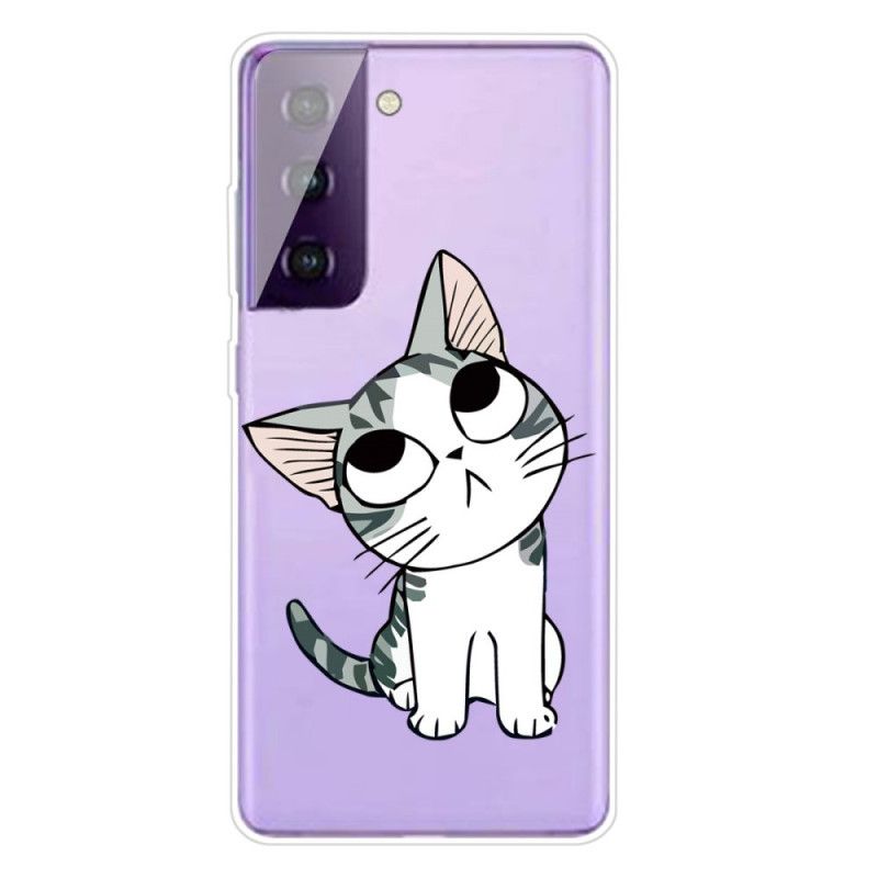 Cover Hoesje Samsung Galaxy S21 5G Telefoonhoesje Charmante Kat