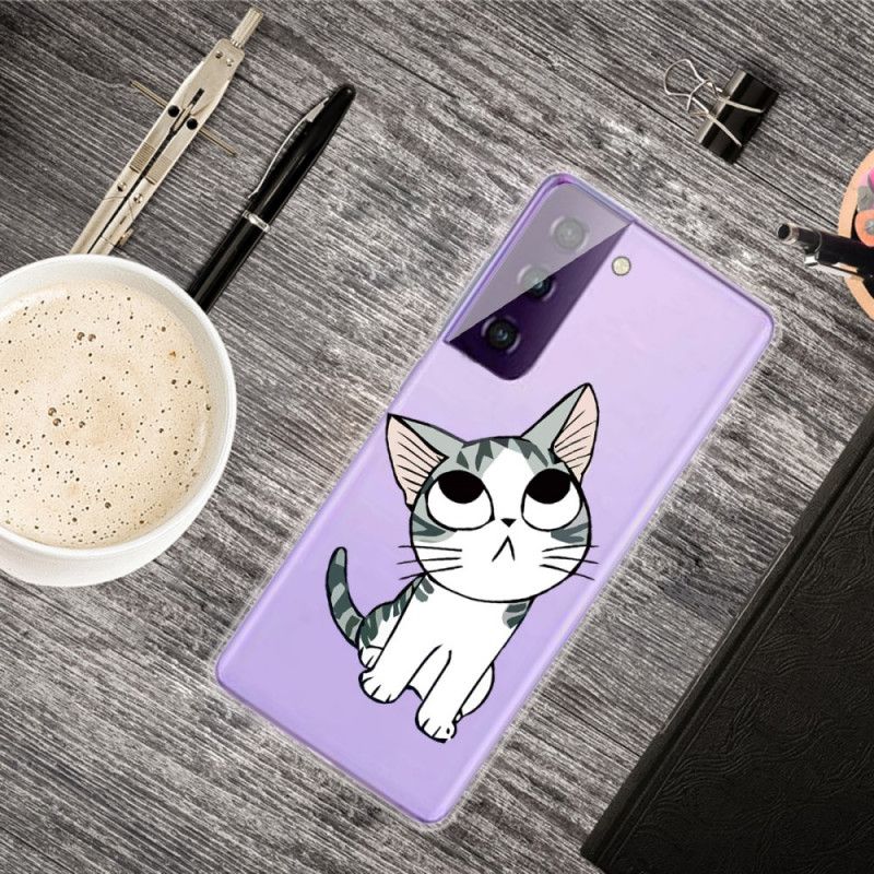 Cover Hoesje Samsung Galaxy S21 5G Telefoonhoesje Charmante Kat