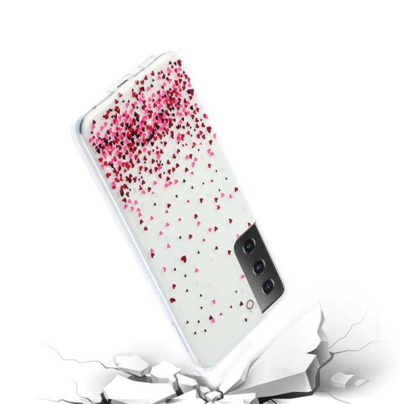 Cover Hoesje Samsung Galaxy S21 5G Telefoonhoesje Transparante Meerdere Kernen