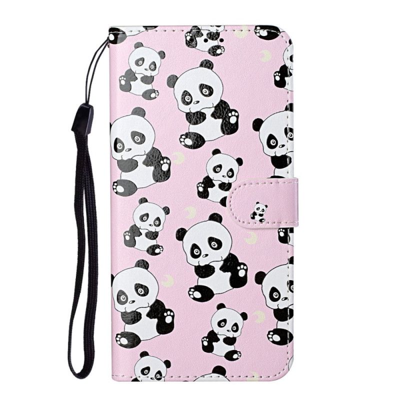 Flip Case Leren Samsung Galaxy S21 5G Alleen Panda'S