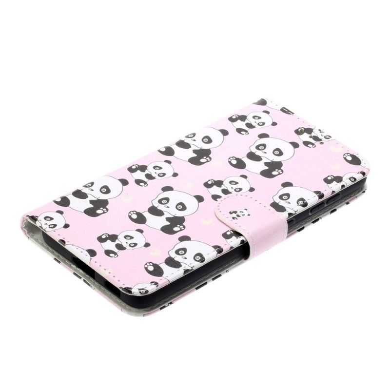 Flip Case Leren Samsung Galaxy S21 5G Alleen Panda'S