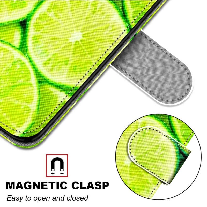 Flip Case Leren Samsung Galaxy S21 5G Limoenen