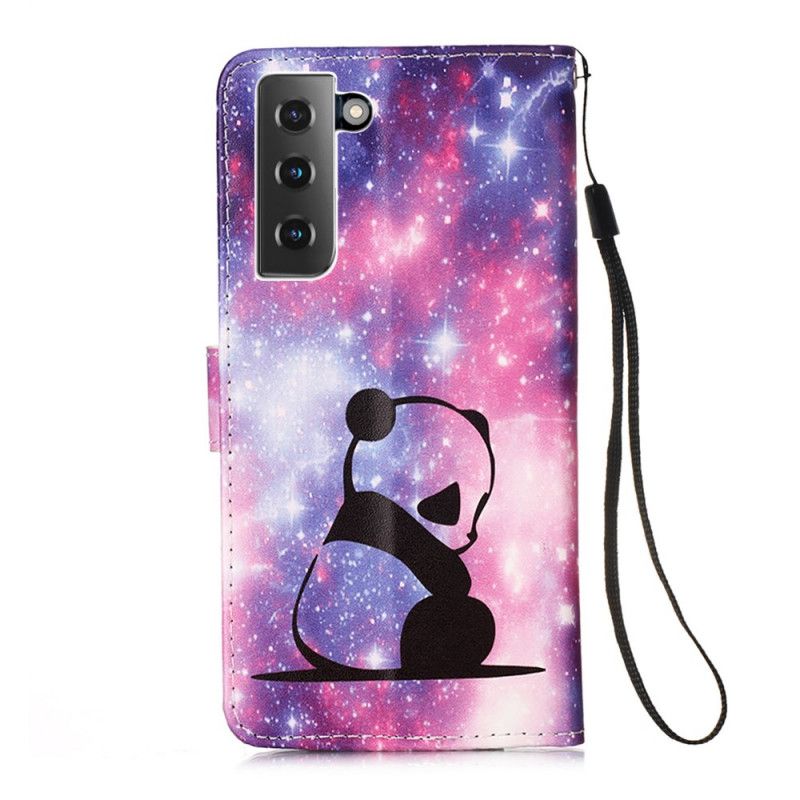 Flip Case Leren Samsung Galaxy S21 5G Melkwegpanda