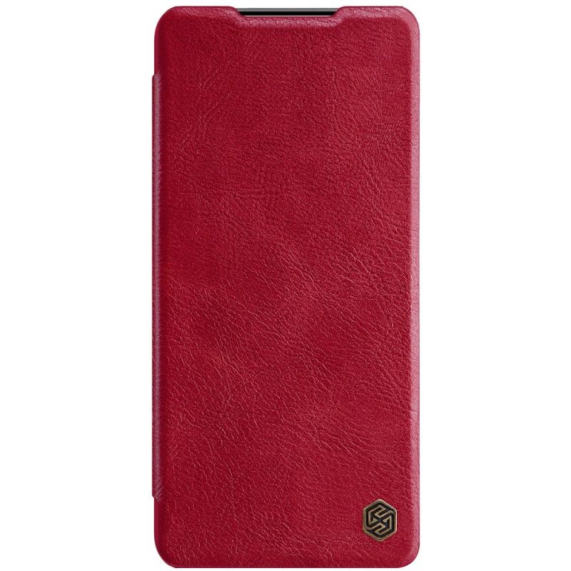 Folio-hoesje Samsung Galaxy S21 5G Rood Zwart Telefoonhoesje Nillkin Qin-Reeks