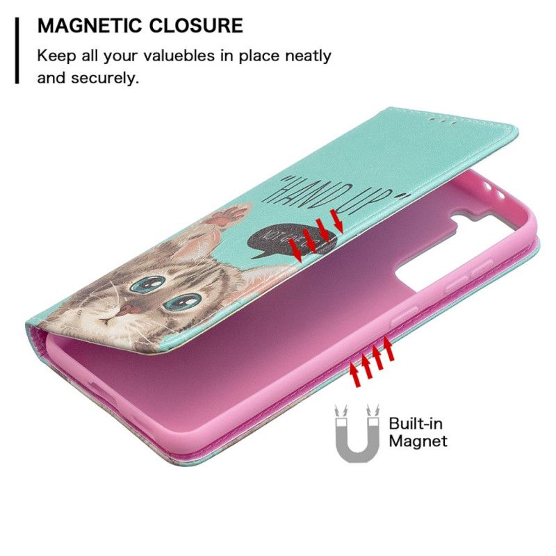 Folio-hoesje voor Samsung Galaxy S21 5G Hand Omhoog