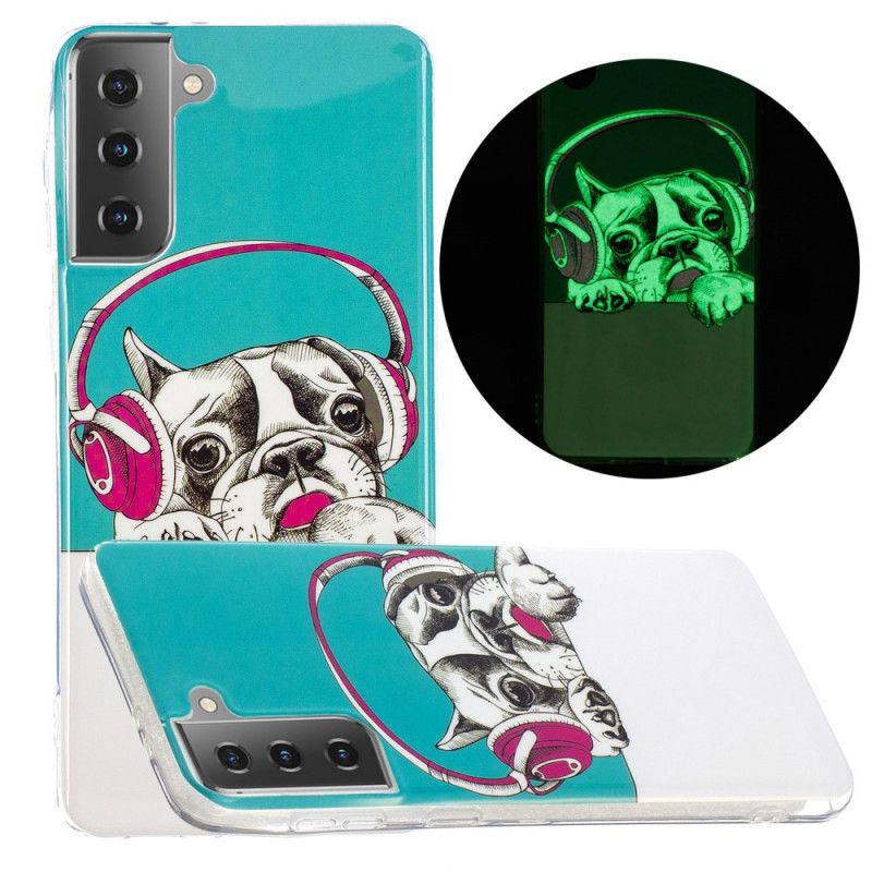 Hoesje Samsung Galaxy S21 5G Fluorescerende Hond