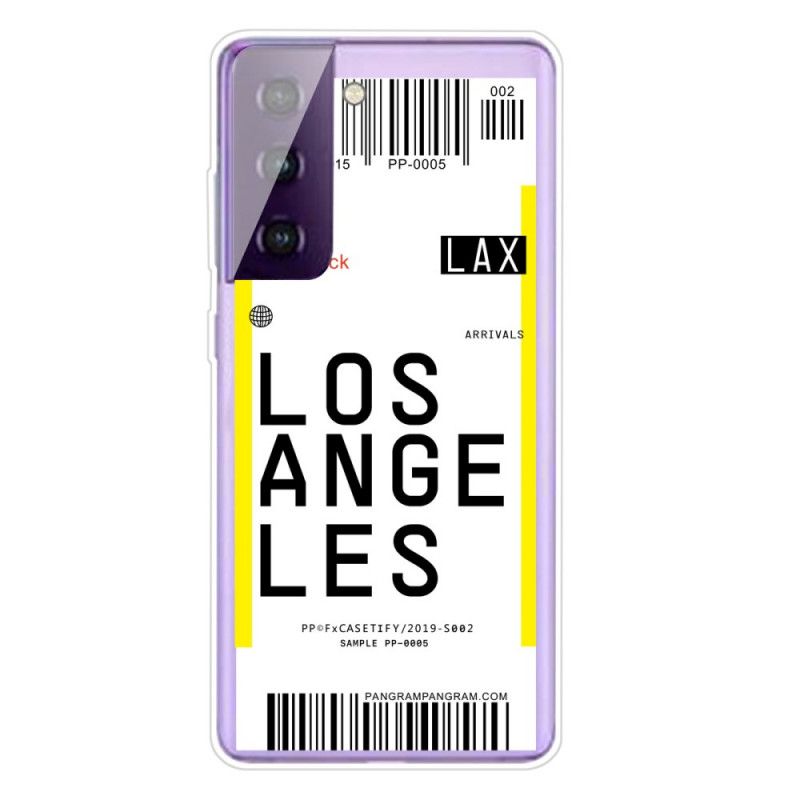 Hoesje Samsung Galaxy S21 5G Instapkaart Naar Los Angeles