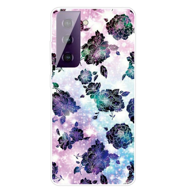 Hoesje Samsung Galaxy S21 5G Kleurrijke Vintage Bloemen