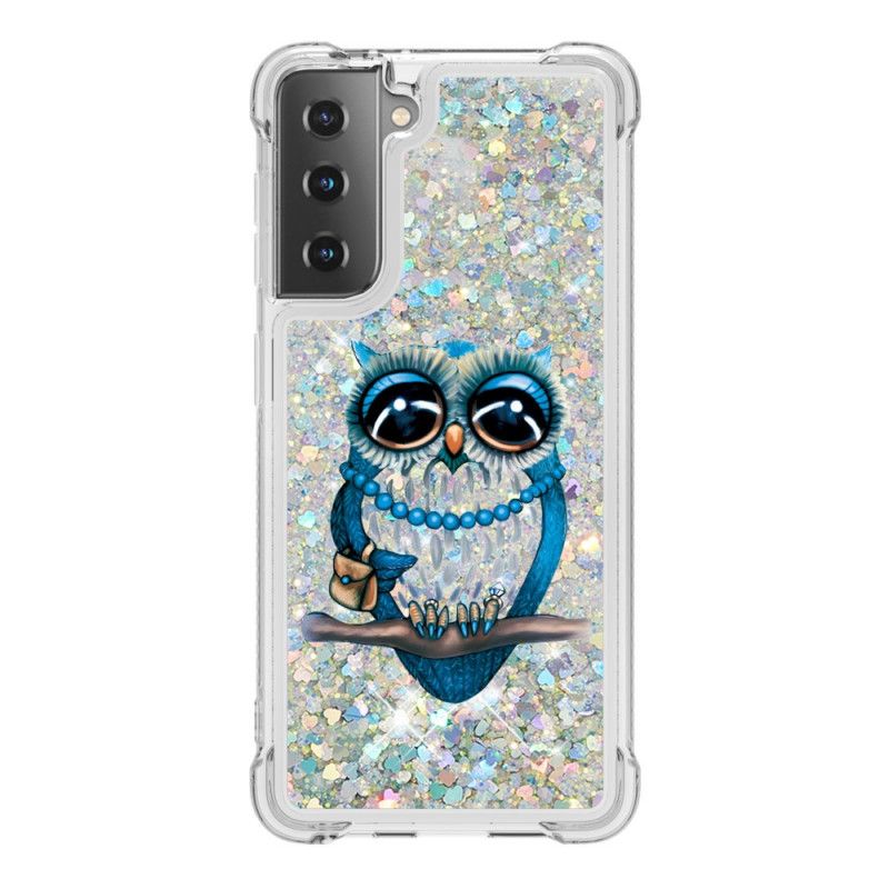 Hoesje Samsung Galaxy S21 5G Miss Uil Glitter